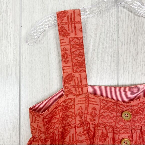 Anthropologie | Sylvia Embroidered Tank Top With Button Back Size Small - Picture 4 of 10